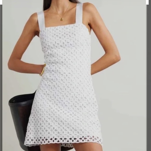 Miguelina Dresses & Skirts - Miguelina Kira Cotton Crochet Mini Dress